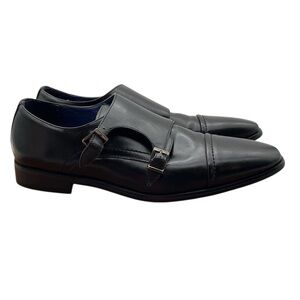 Bruno Marc Men's Classic leather Black Dress Shoes 7.5‎